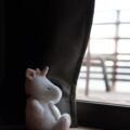 寂しそうにしているぬいぐるみ